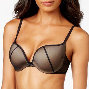*NWT* Love the Lift Mesh Push-Up Bra Black Beige